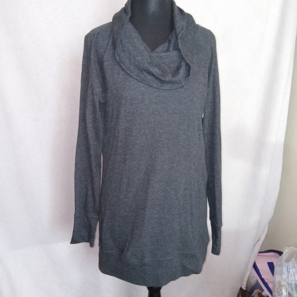 Eddie Bauer Sweaters - Eddie Bauer Gray Knit Cowl Neck Sweater